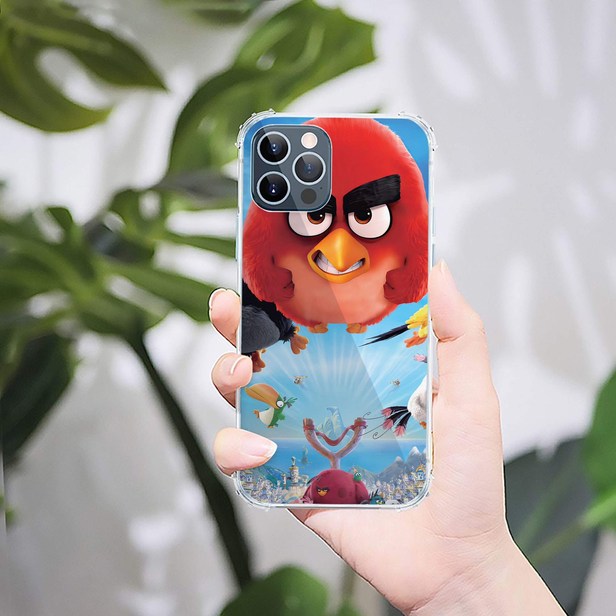 （画像用） Angry Birds アングリーバード 【iPhone 12シリーズ対応】透明スマホケース（クリアソフトケース）